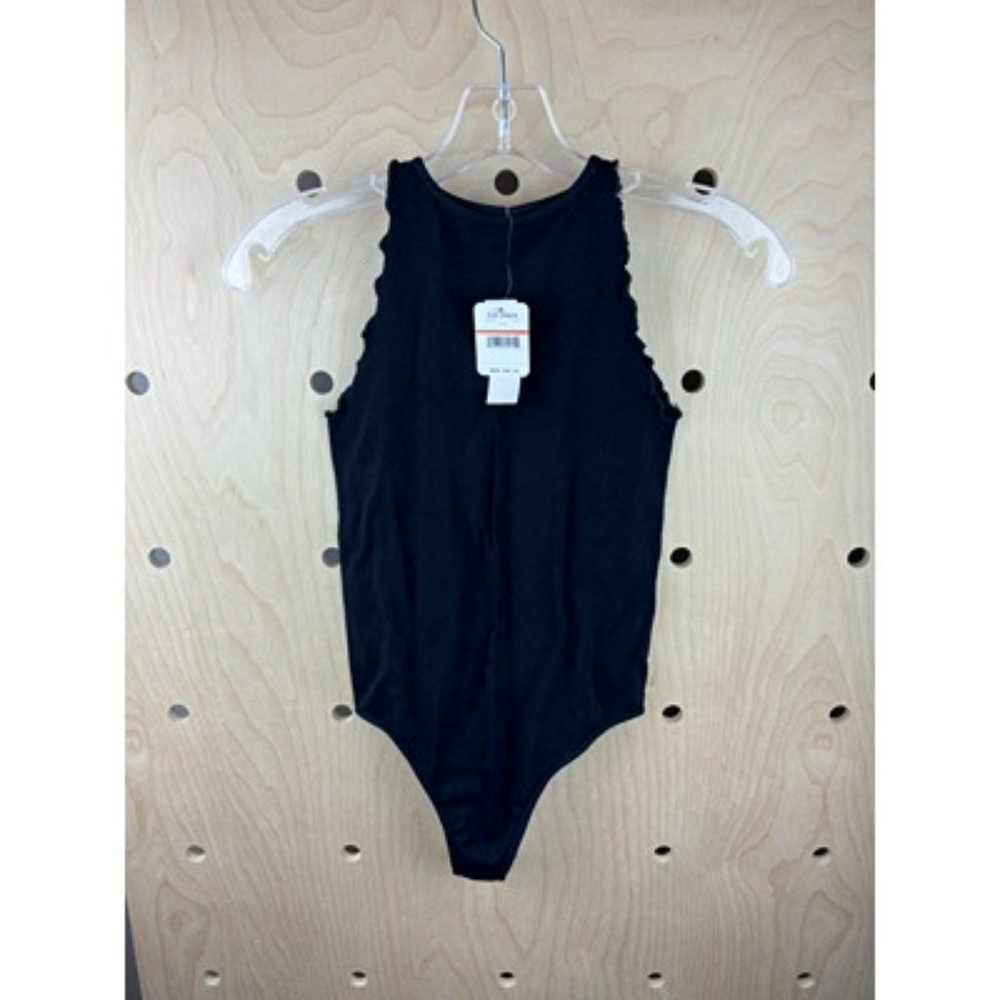 NWT Free People Intimately Black Scalloped Muscle Cut Bodysuit Size XS - Picture 2 of 6